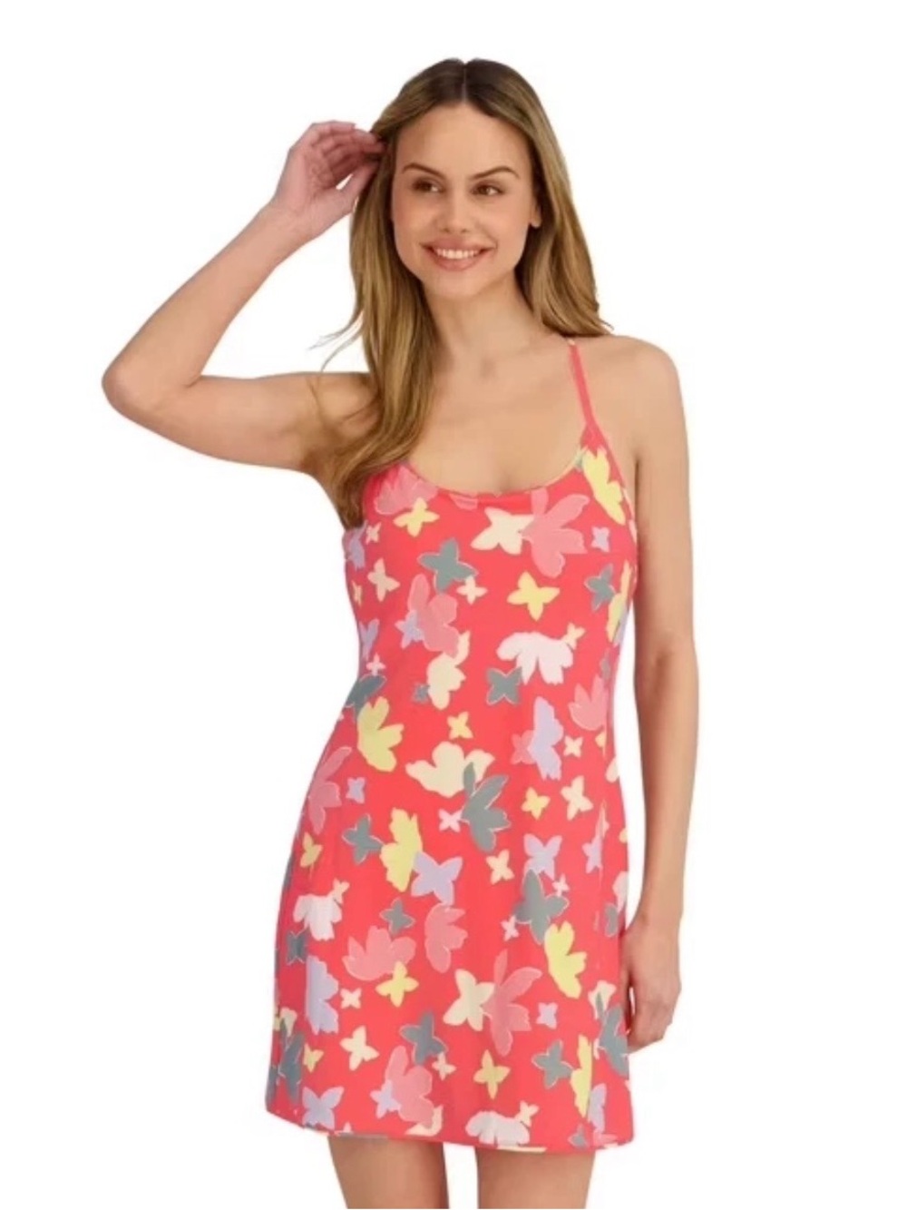 Outdoor Voices Womens Exercise Dress Small Multi Butterfly Pink Athletic Mini
